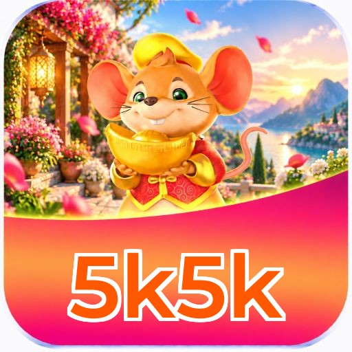 Interface da plataforma 5k5k mostrando slots populares e bônus de boas-vindas